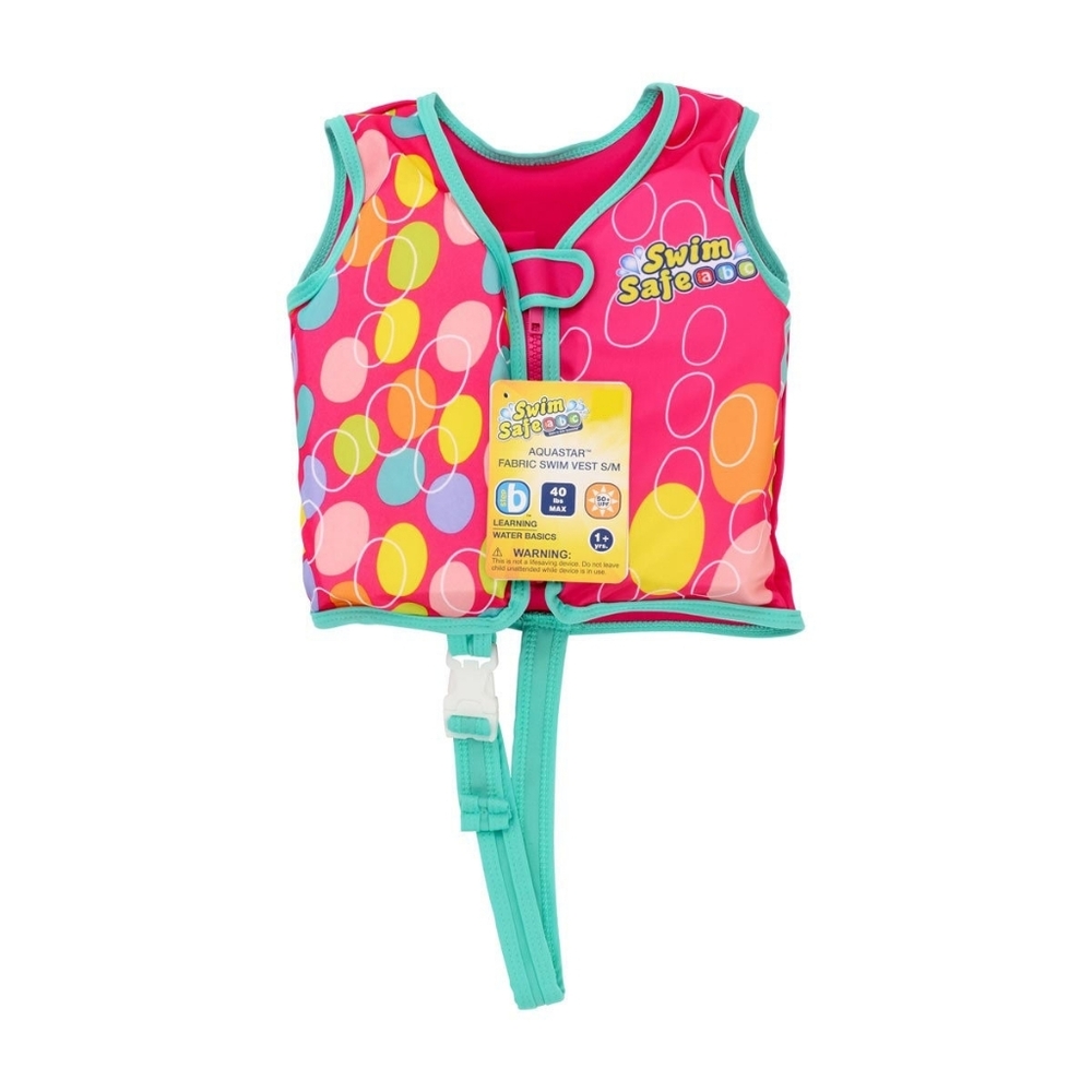 NEW Swim Safe ABC Kid's Aquastar Fabric Swim Vest Toddler Child UPF 50 Float
